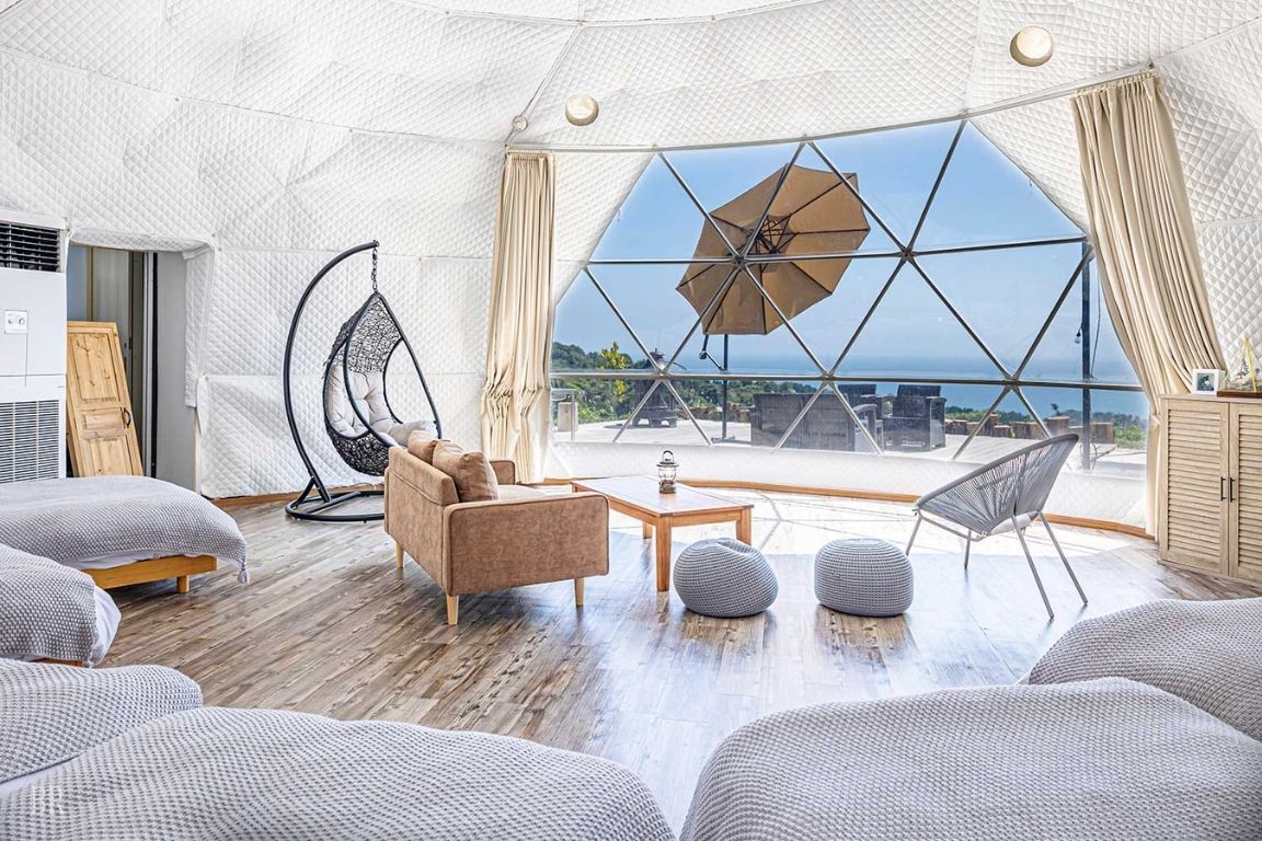 A dome room at Glam Aira Izukogen