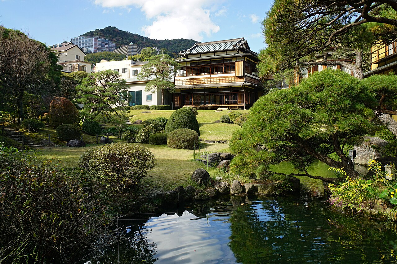 The Kiunkaku villa building in late autumn