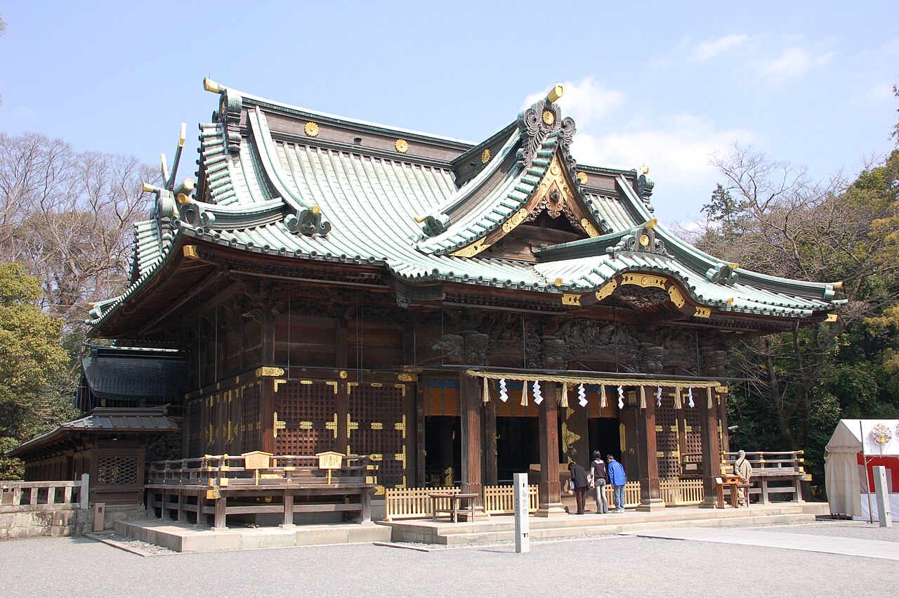 The main hall of Mishima Taisha shrine