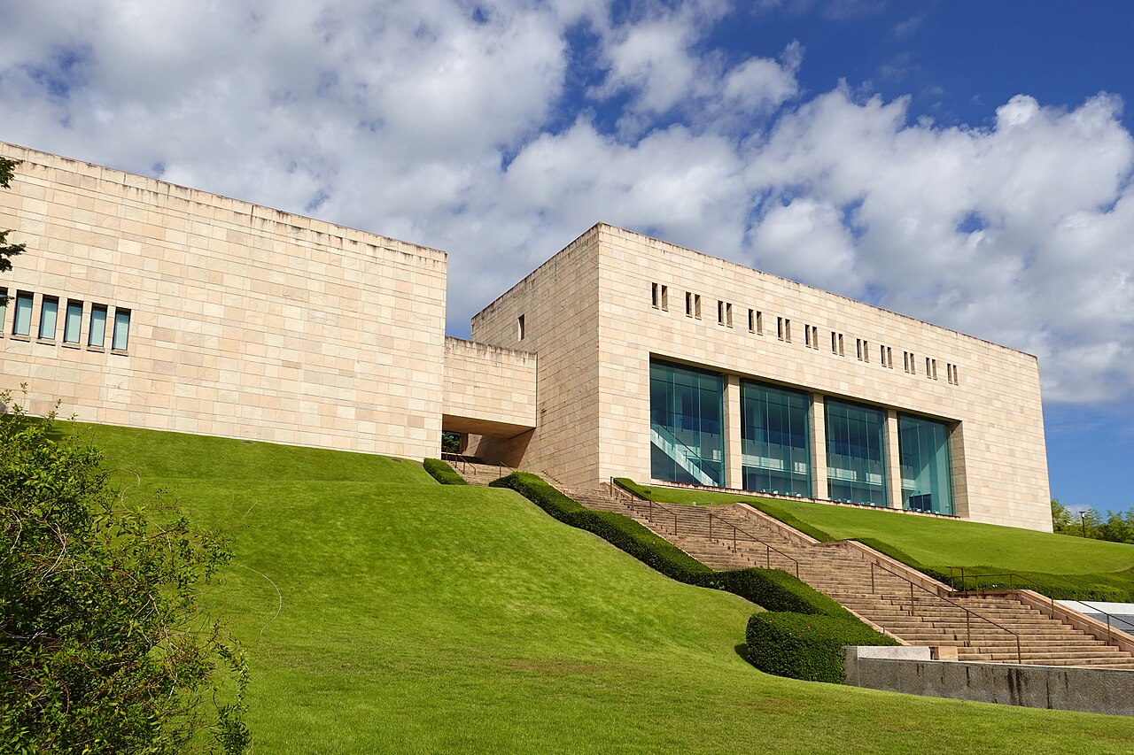 The hillside exterior of the MOA Museum of Art