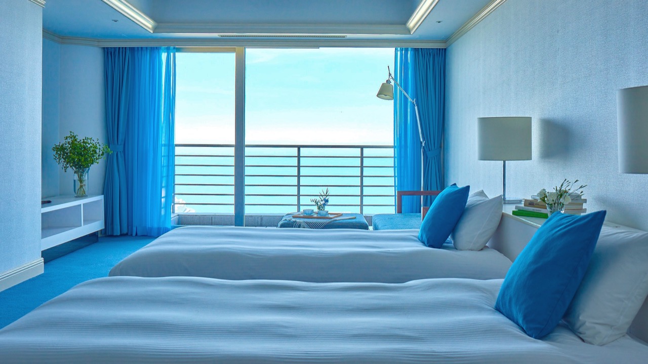 A room with an in-room bath