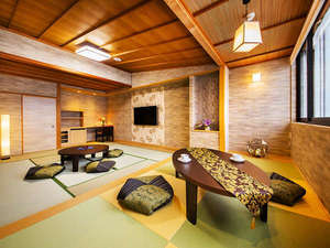 A modern Japanese family room at Hotel Tougen
